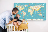 Animals World Map Wallpaper